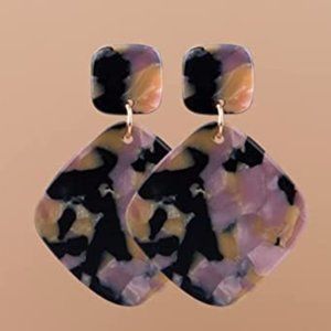 3 for $25 Multi-Color Square Acrylic Earrings